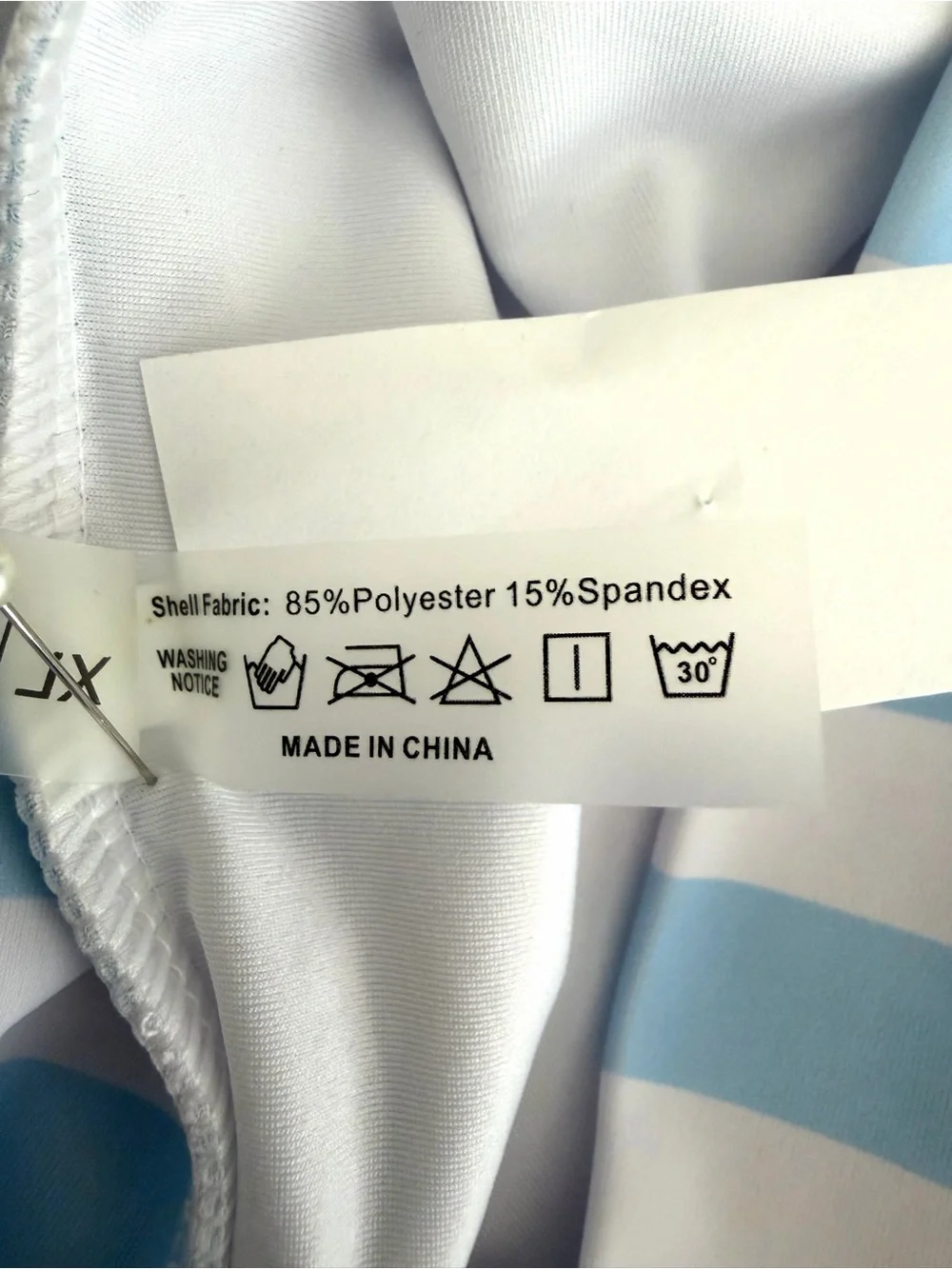 NEW Blooming Jelly Blue and White Striped Two-Piece Swimsuit